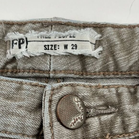 Free People Jeans W29 x L28 Mid Rise Skinny Distressed Boho Festival Streetwear - Picture 5 of 12